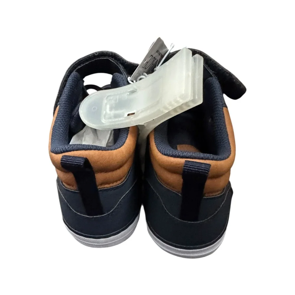 The Childrens Place Boys Navy High Top Sneakers Hook and Loop Size 4 NEW‎ NWT